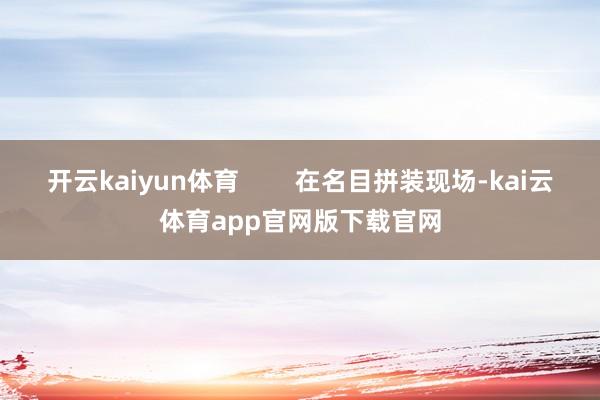 开云kaiyun体育        在名目拼装现场-kai云体育app官网版下载官网