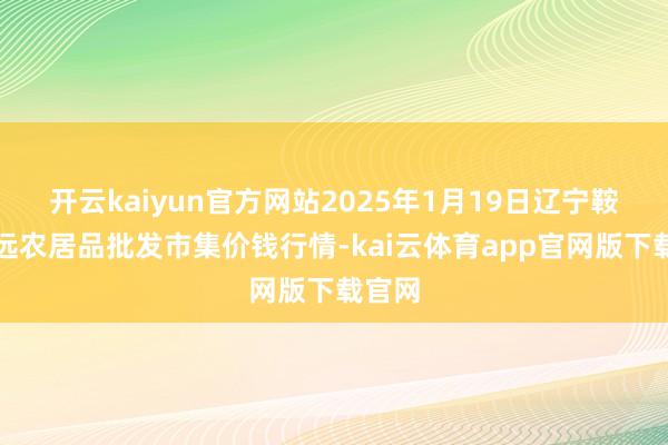 开云kaiyun官方网站2025年1月19日辽宁鞍山宁远农居品批发市集价钱行情-kai云体育app官网版下载官网