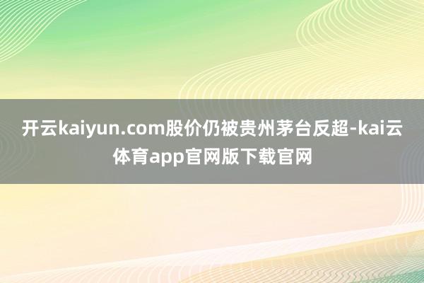 开云kaiyun.com股价仍被贵州茅台反超-kai云体育app官网版下载官网