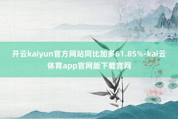 开云kaiyun官方网站同比加多61.85%-kai云体育app官网版下载官网