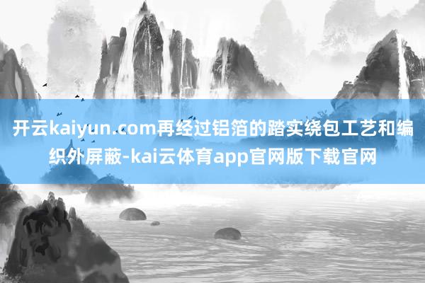开云kaiyun.com再经过铝箔的踏实绕包工艺和编织外屏蔽-kai云体育app官网版下载官网