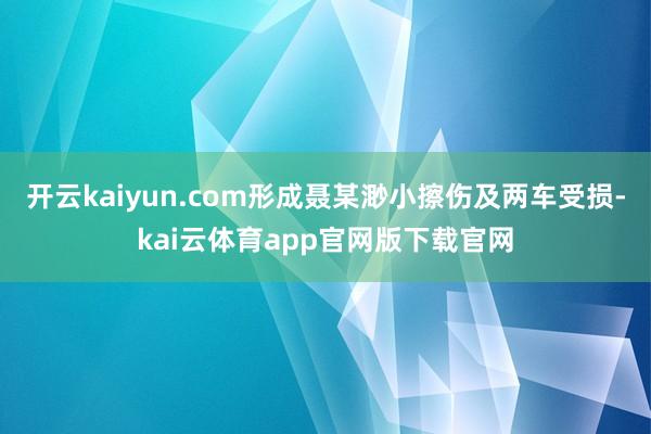 开云kaiyun.com形成聂某渺小擦伤及两车受损-kai云体育app官网版下载官网